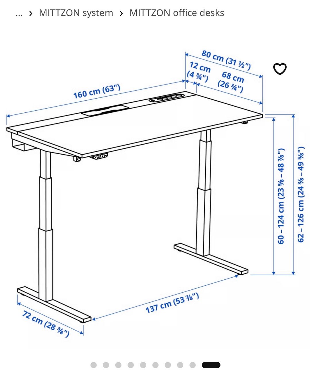 Scrivanie: Büro Pult (iKea MITTZON) – Usato da Neuheim venduto da SF2004 5