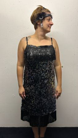 Glitzerndes 20er Jahre Flapperkleid Gr. 42