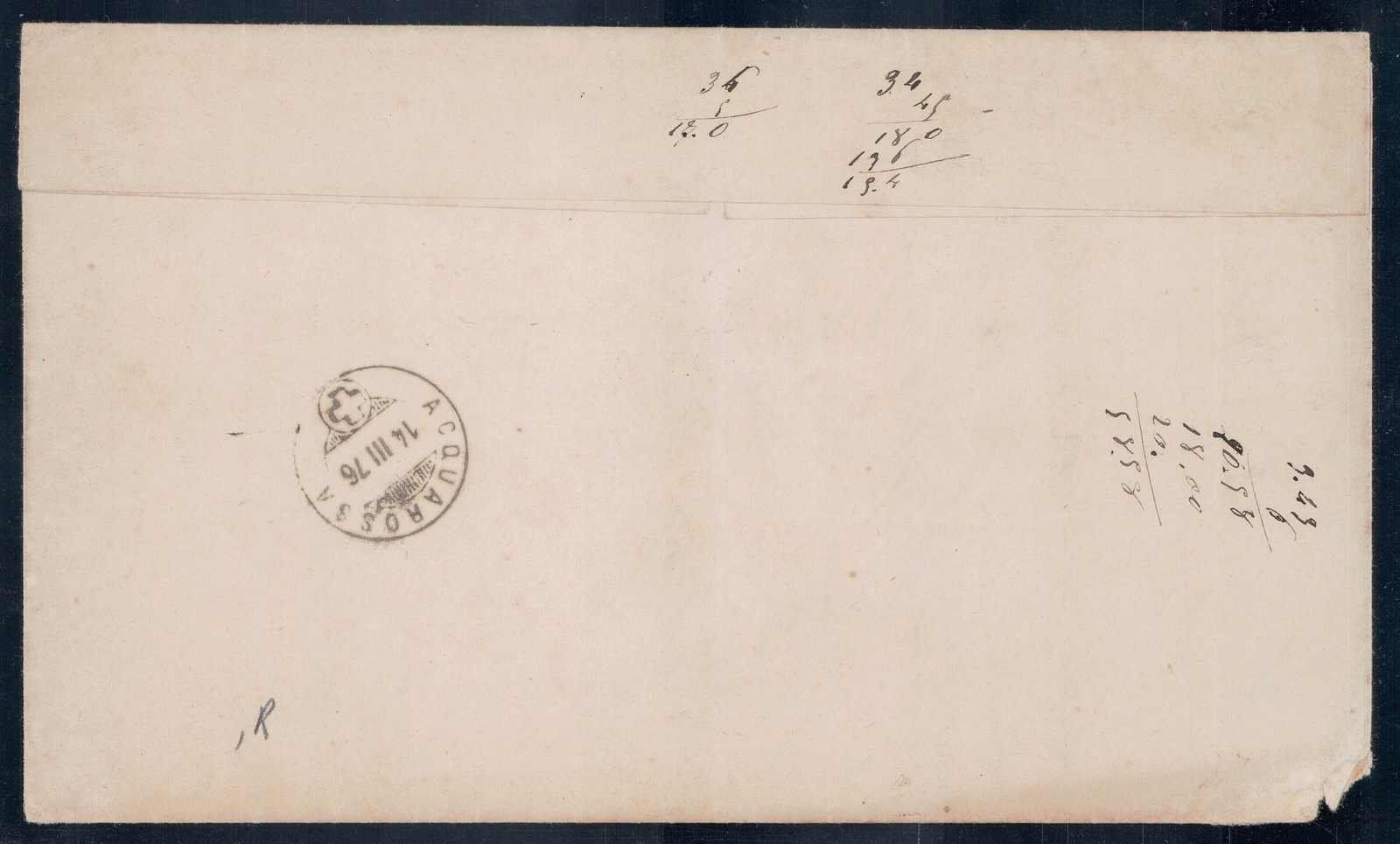 Tutti i francobolli: Vorphila, Strahlenstempel AQUILA, 1876 AQUAROSSA, ++ – Usato da Samnaun-Compatsch venduto da Muckimu 1