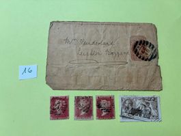 Alter Brief und Marken von England ca. 1855