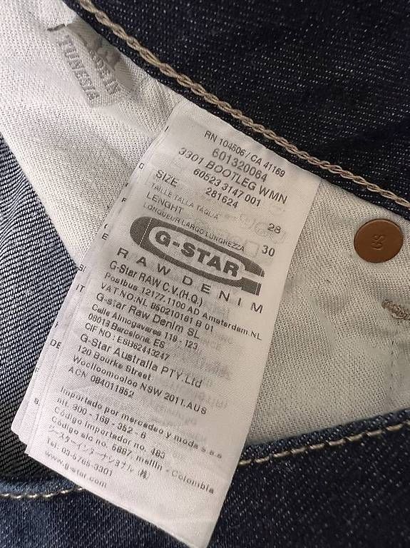 Jeans: Jeans G-Star 3301 taille 28/30 – Usato da Epalinges venduto da Kallem 3
