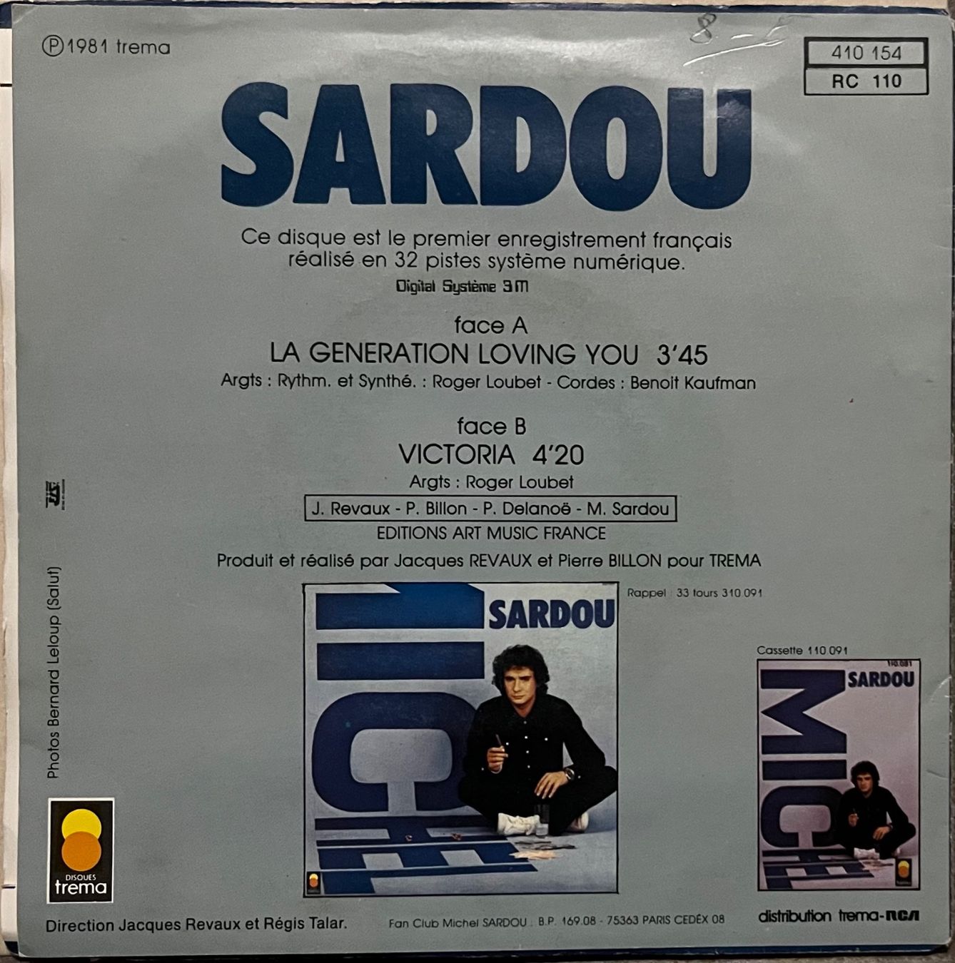 Dischi in vinile: MICHEL SARDOU - LA GENERATION LOVING YOU – Usato da Bussigny venduto da vinyl-pas-cher 1
