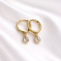 Boucles d'oreilles dorées (argent sterling 925) (NEUF)