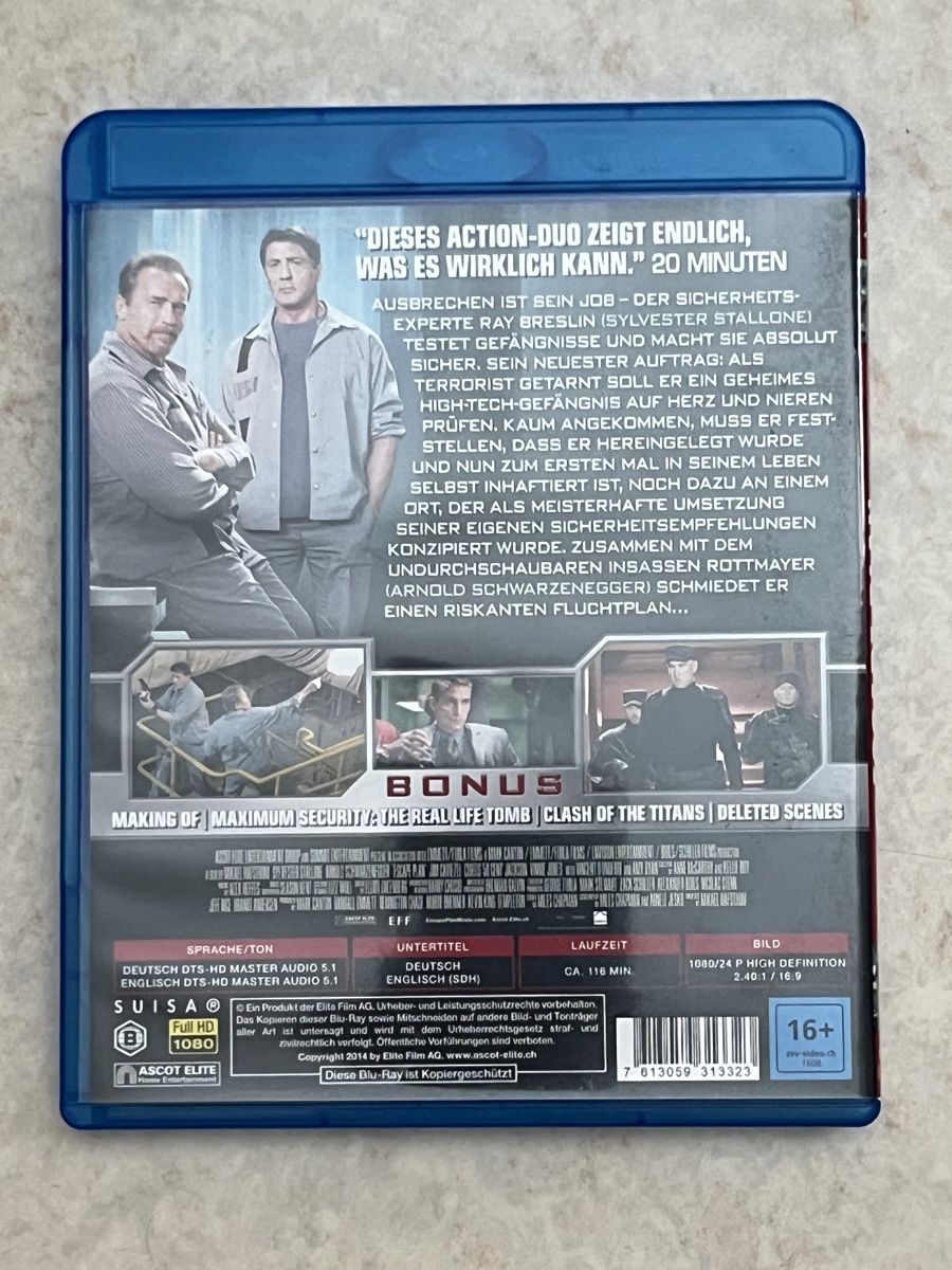 Alle DVDs: Escape Plan Blu-Ray  – Gebraucht aus Au ZH von Paninifieber26 1