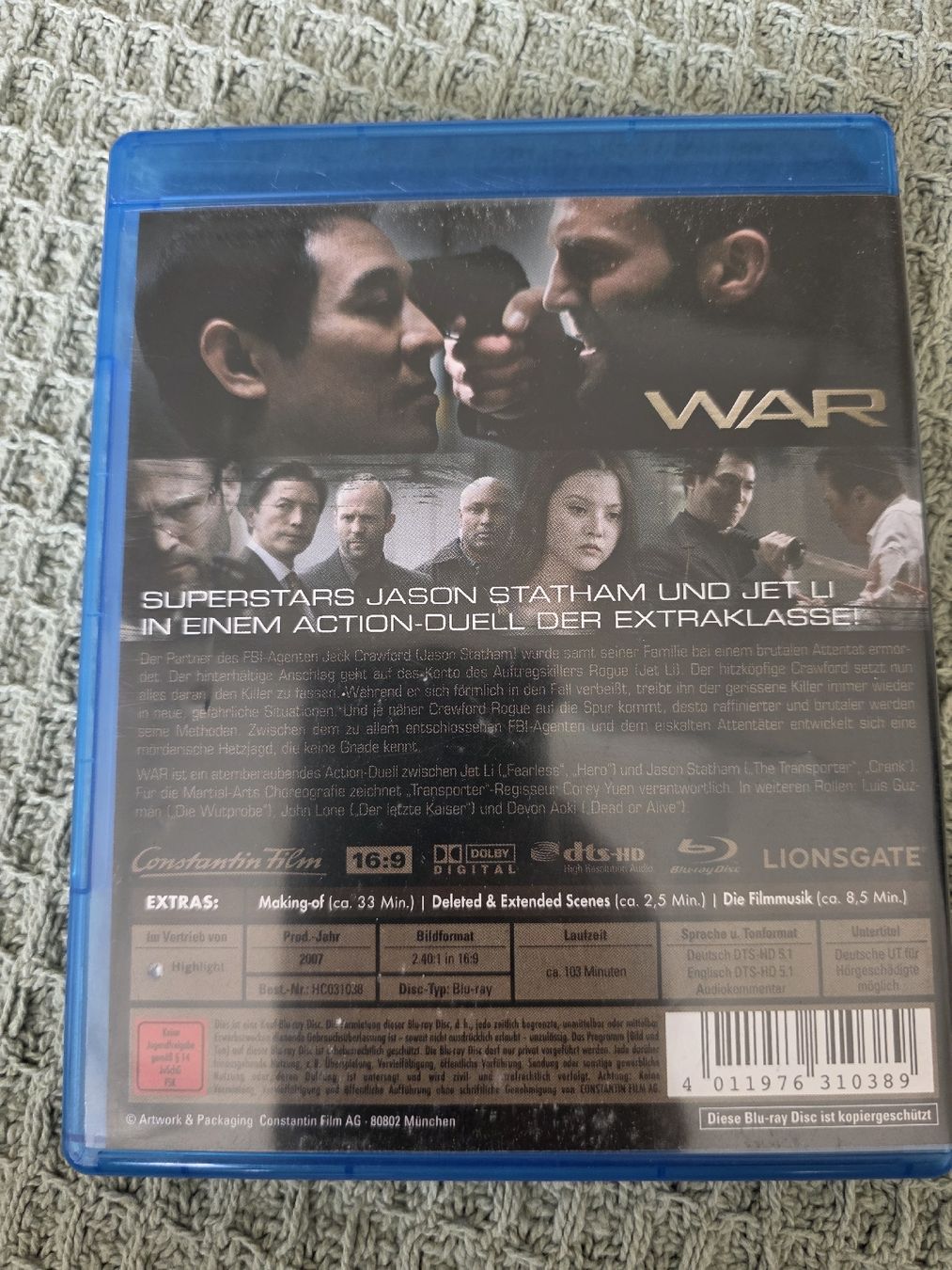 Tutti i DVDs: War - Jason Statham + Jet Li - Blu-ray  – Usato da Ellikon a d Thur venduto da razzorblog 1