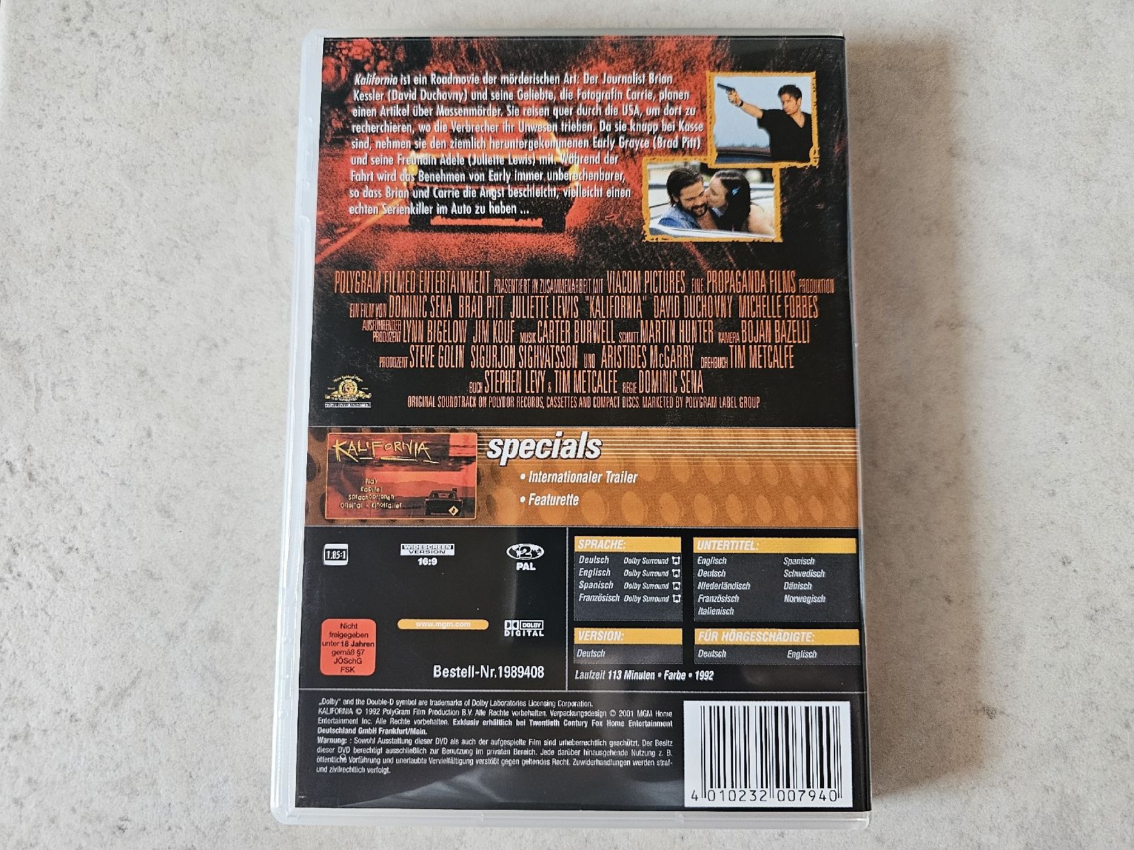 Tutti i DVDs: Kalifornia   (Brad Pitt) – Usato da Schneisingen venduto da backstore24 1