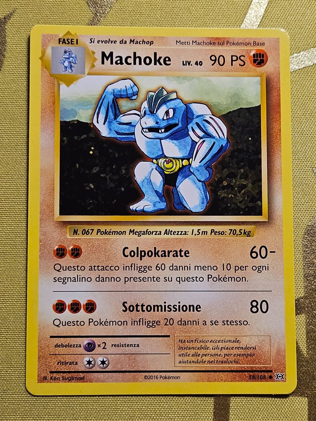 Pokémon Carte collezionabili: Evolutions - Machoke 58/108 IT – Usato da Bellinzona venduto da Pokemarco
