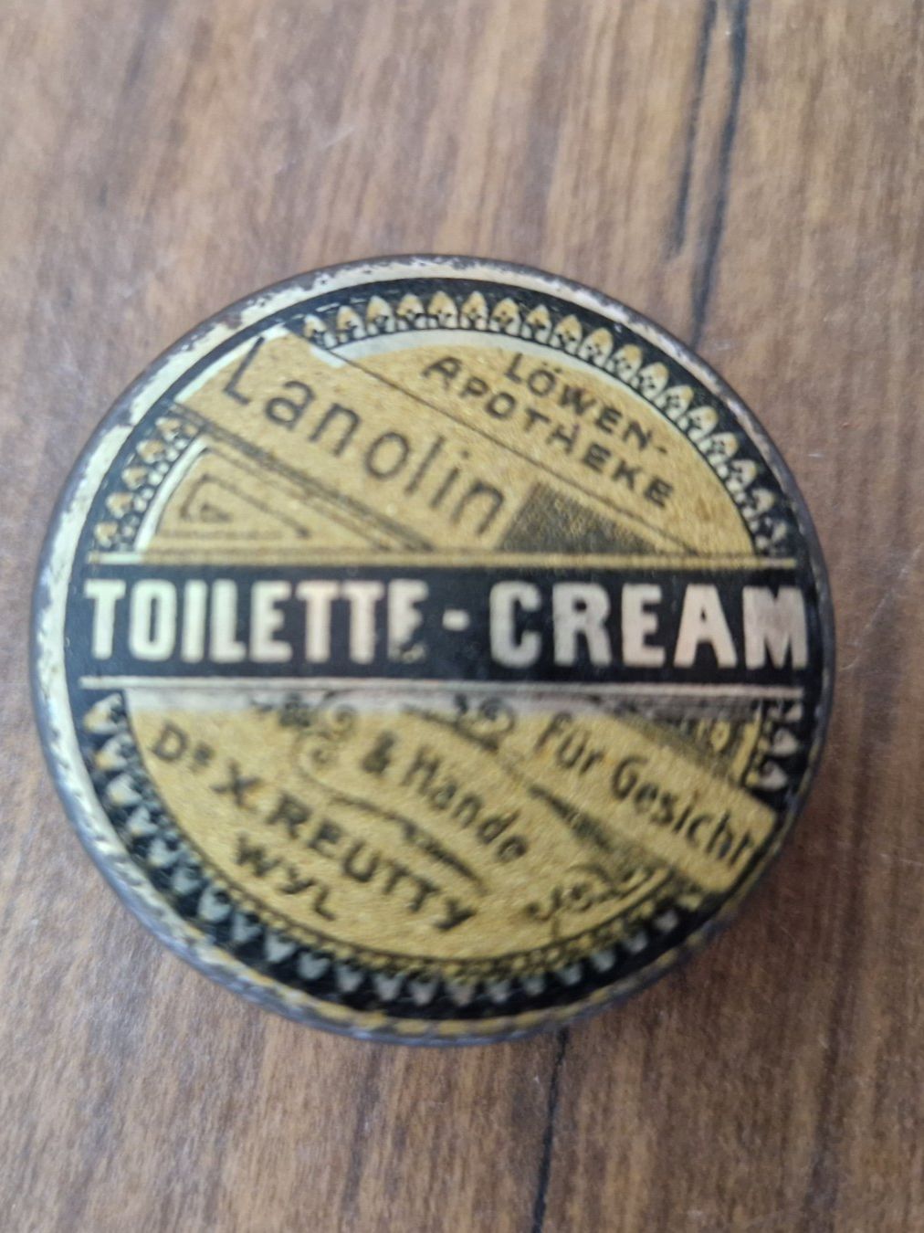 Pots: Antike Blechdose Toilette Cream Lanolin – D'occasion à Mörschwil par antiksalon 2