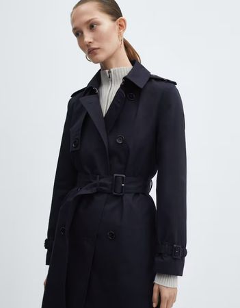 🤩MANGO REGEN-MANTEL DUNKELBLAU NEU & ARMANI P: