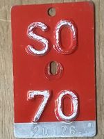 SO 70 - VELONUMMER - FAHRRADSCHILD - PLAQUE DE VELO - SO 70