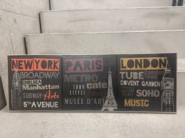 3x wall art NY-Paris-London Ikea PJÄTTERYD NEW🖼️ Kunstdruck