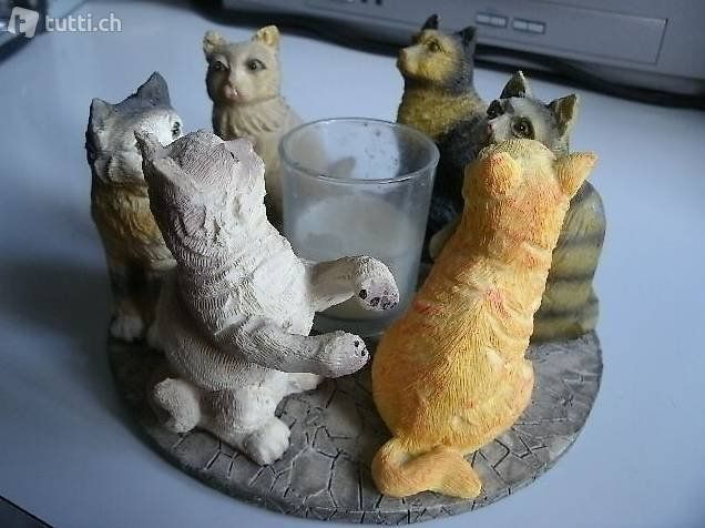 Tutte le decorazioni: zu verkaufen Katzenwindlicht mit 6 Katzen – Usato da Zürich venduto da Tivoli2 1