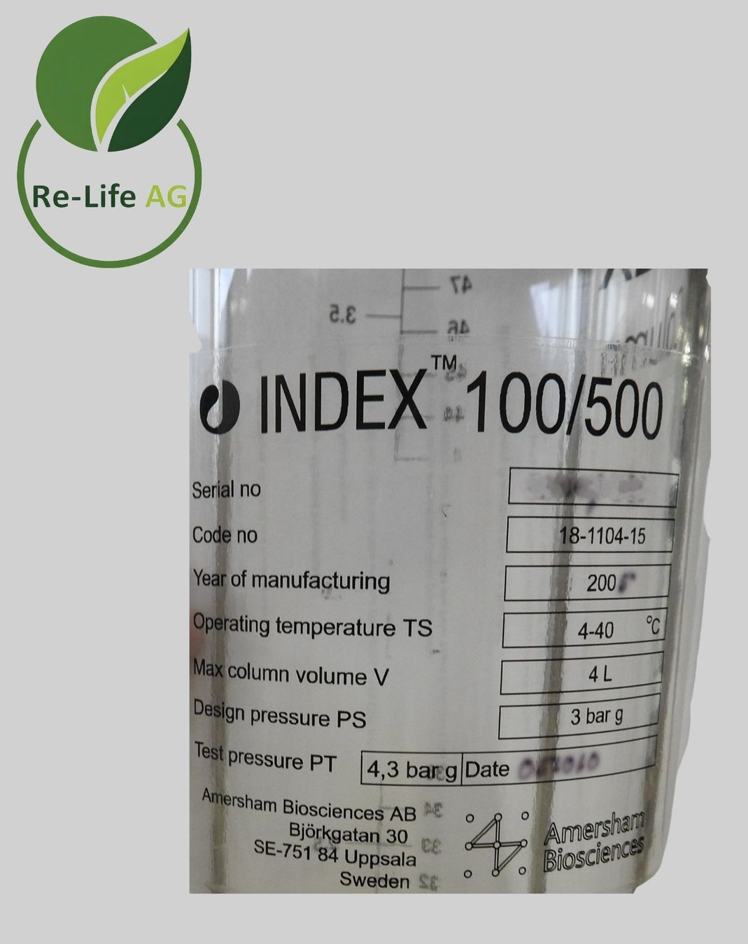 Alle Maschinen: Amersham Biosciences INdEX 100/500 – Gebraucht aus Reinach BL von Re-LifeAG_Labor 4