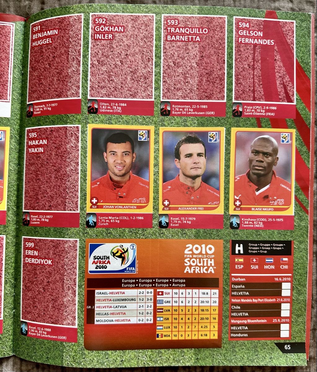 Panini Album: Panini WM 2010 Südafrika  – Usato da Duebendorf venduto da 69R81y 2