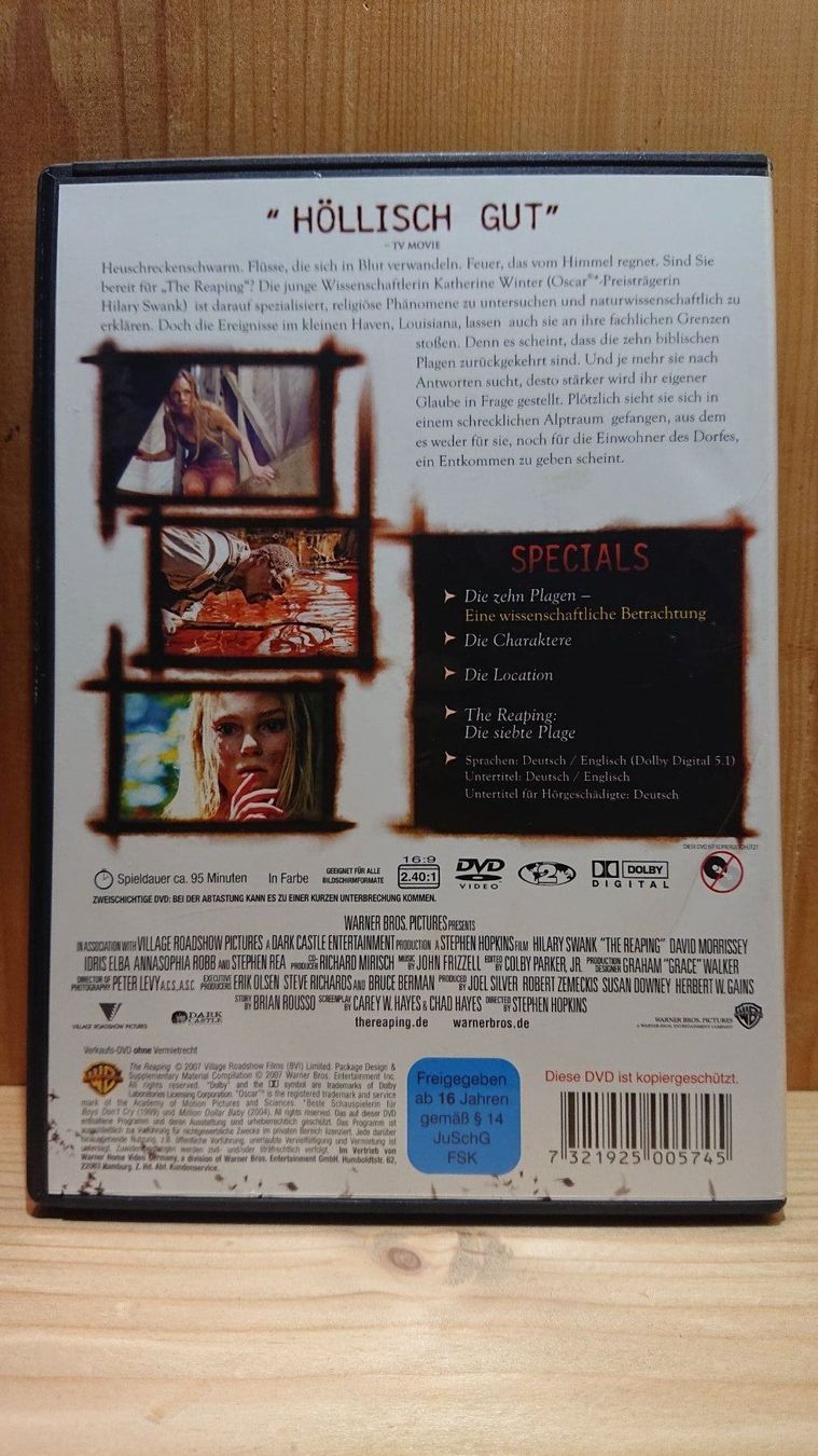 Alle DVDs: THE REAPING DVD mit Hilary Swank – Gebraucht aus Wilderswil von Exebub 1