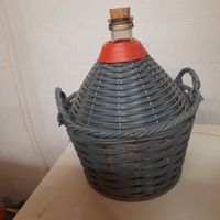 Korbflasche Ballonflasche 5 Liter mit Kunststoffkorb