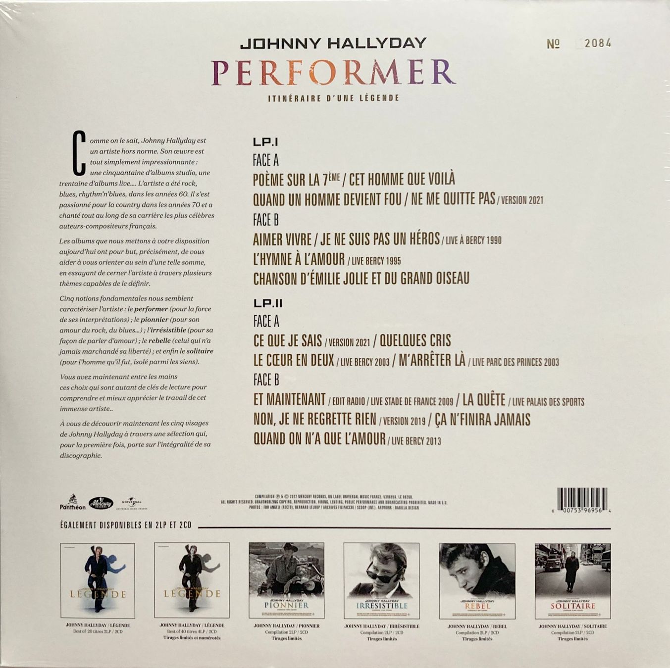 Dischi in vinile: JOHNNY HALLYDAY - PERFORMER – Nuovo e nell'imballaggio originale da Bottens venduto da hotter-than-hell 1