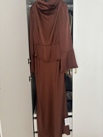 Maxikleid ASOS Design braun Grösse 36 neu mit Etikett