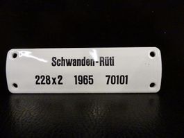 KLEINES ALTES EMAILSCHILD SCHWANDEN