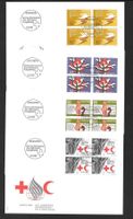 4 FDC 727 - 730 Serie Viererblöcke ET Bern 9.9.1986