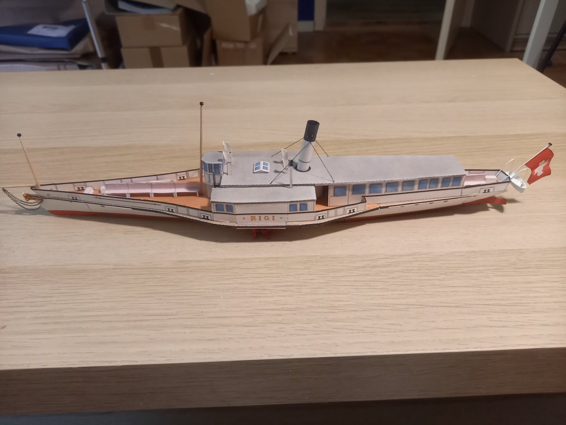 Kit bricolage: Original Bogen Dampfschiff Rigi zum selber Basteln! – Usato da Luzern venduto da titanic68