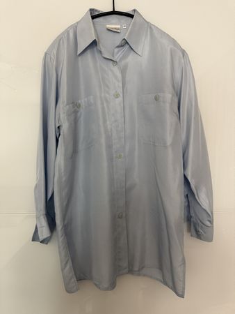 100% Seidenbluse/Seidenhemd von Miss Joy in Hellblau