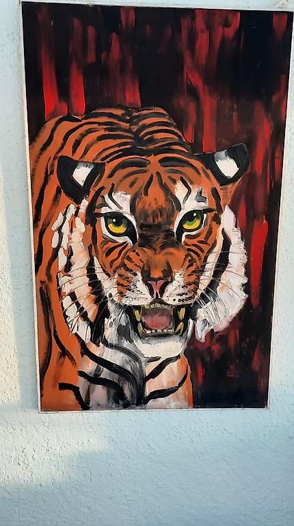 Dipinti: Tiger Ölbild – Usato da Zuckenriet venduto da Delta31 1