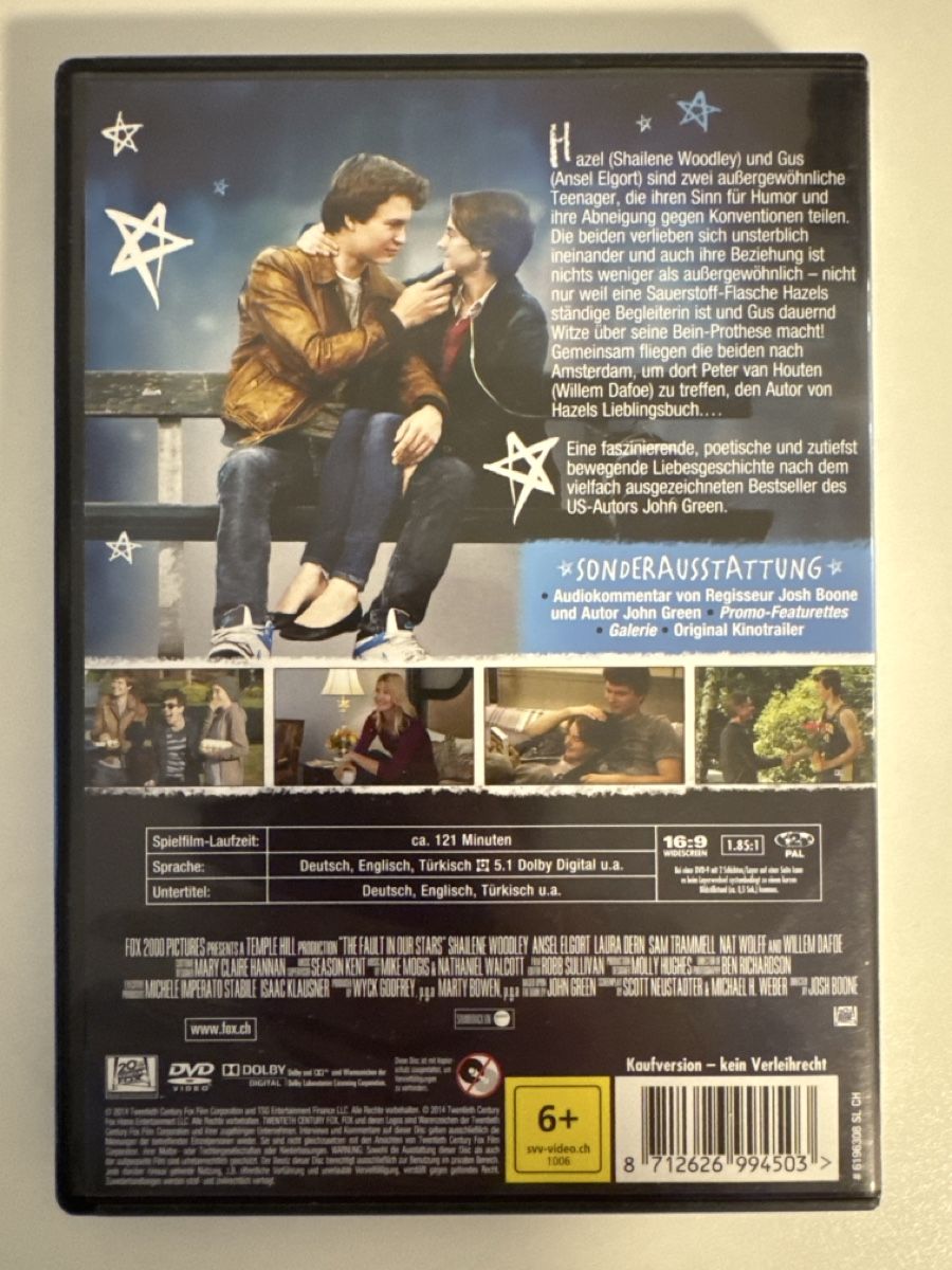 Tutti i DVDs: Das Schicksal ist ein mieser Verräter - DVD – Nuovo (secondo la descrizione) da Bülach venduto da sunshiine_ 1
