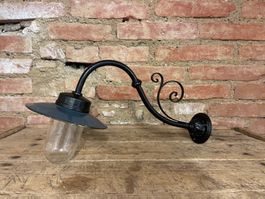 KE1483 Antike Emaille Lampe/Hof Lampe/Bauernhof Lampe/Garage