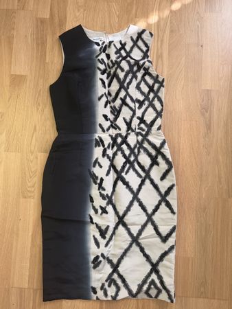 Oscar de la Renta Kleid gemustert Grösse 8 guter Zustand