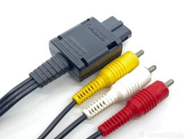 AV Stereo Kabel Schw Original Nintendo SNES / N64 / GameCube