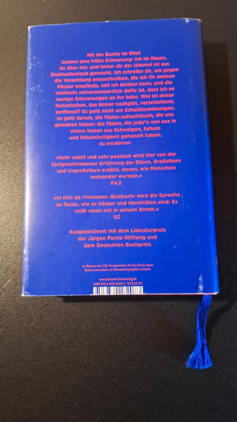 Bücher: *Blutbuch* Kim de l'Horizon / fE – Gebraucht aus Brütten von Sigimi 1