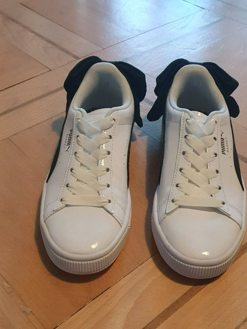 Puma Damenschuhe: Neue PUMA Sneaker 'Basket Bow' zweifarbig Gr. 36 – Neu (gemäss Beschreibung) aus St. Gallen von rid_2fs2 3