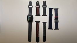 Apple Watch Series 5, 44mm,Space Grau,Aluminium,6 Armbändern