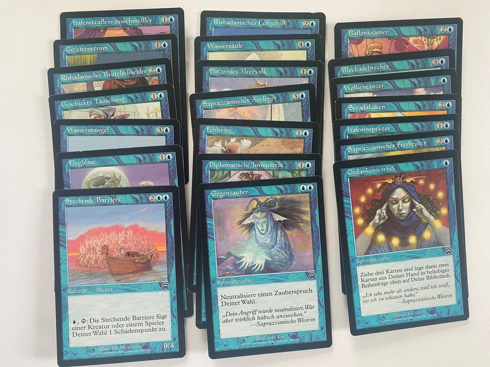 21 Common Cards Blue (Full Set) - Mercadian Masques (Gebraucht) in ...