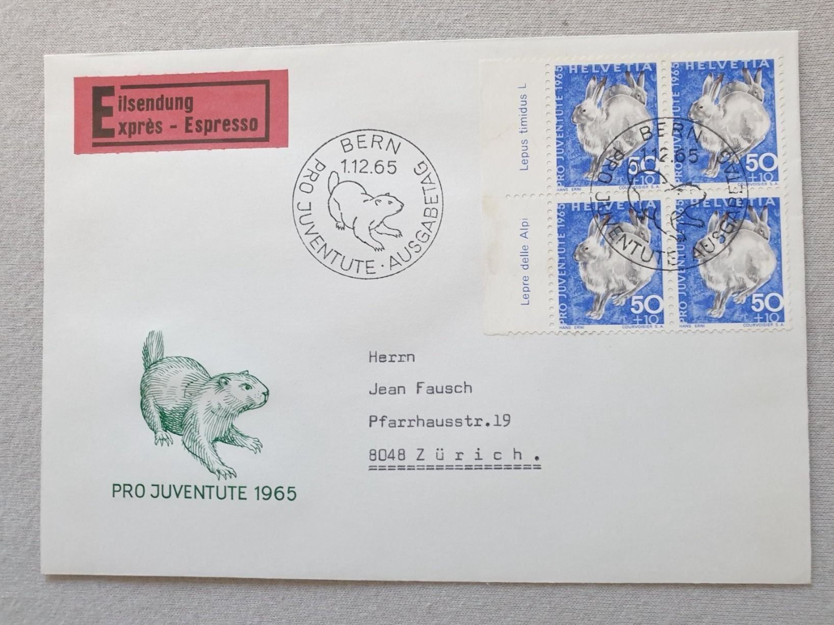 Tutti i francobolli: (187) Pro Juventute 1965 mit ET Stempel – Usato da Schwarzhäusern venduto da Inot3 4
