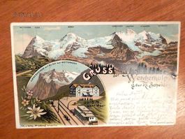 Künstlerkarte, Gruss von der Wengernalp