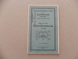 Landkarte Siegfried Karte Giswilerstock Flüeli 1930