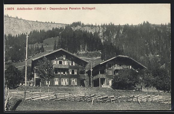 Cartoline postali: Adelboden, Dependance Pension Schlegeli – Usato da Berlin venduto da bartko-reher