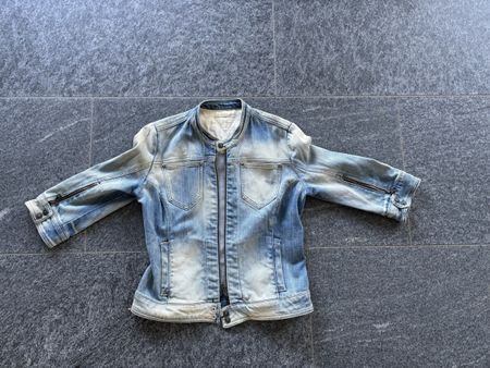 Jeansjacke Gr. S blau-weiss verwaschen