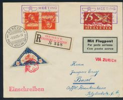 Flugmeeting Genève 1925 mit Vignette