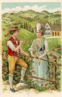 Appenzell  AI    Trachten   (mit Goldrand)       ca. 1900