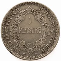 Französisch-Indochina 1 Piastre 1931 Silber