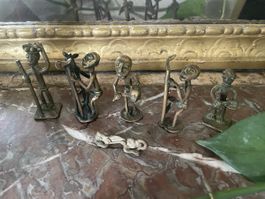 Figurines Akan/Ashanti bronze lot 6 pièces