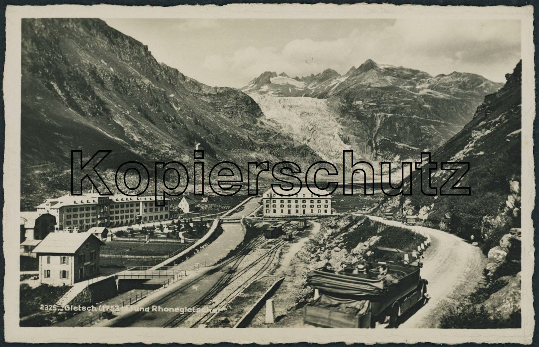Cartoline postali: VS Gletsch - Furka Pass - Postauto - Oberwald – Nuovo (secondo la descrizione) da Schindellegi venduto da masutka7