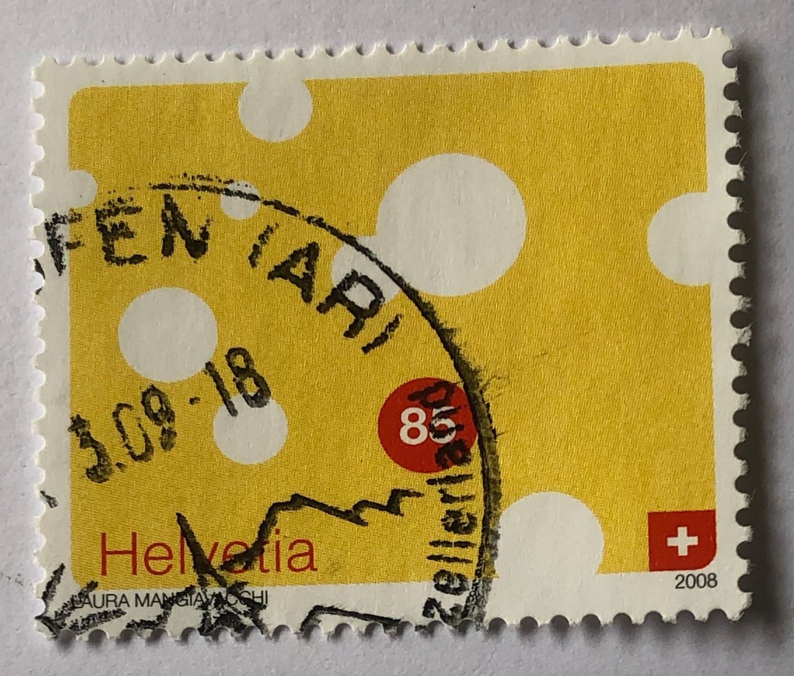 Tutti i francobolli: Nr. 1284 Käse GESTEMPELT 2008   – Usato da Aarau venduto da Billa007