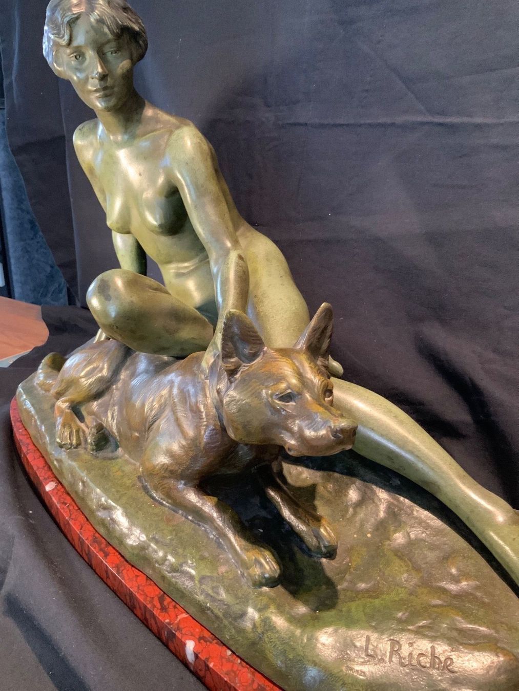 Sculture & Statue: Akt Bronze L. Riché – Usato da La Heutte venduto da Mikeller74 4