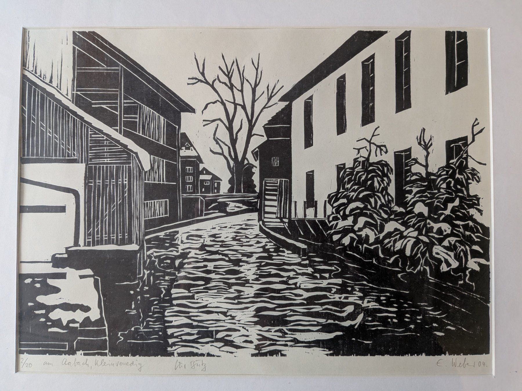 Xilografie: Holzschnitt E. Weber Abach/Kleinvenedig – Usato da Emmen venduto da magelan 1