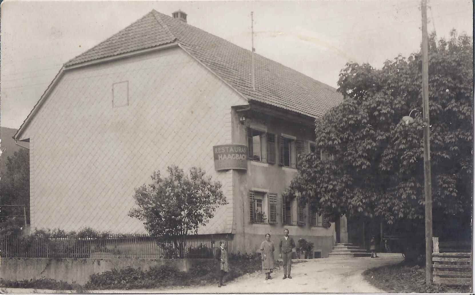 Cartoline postali: Selzach SO Haagbach Restaurant Strausak V. ca.1900 – Usato da Solothurn venduto da Bepposol