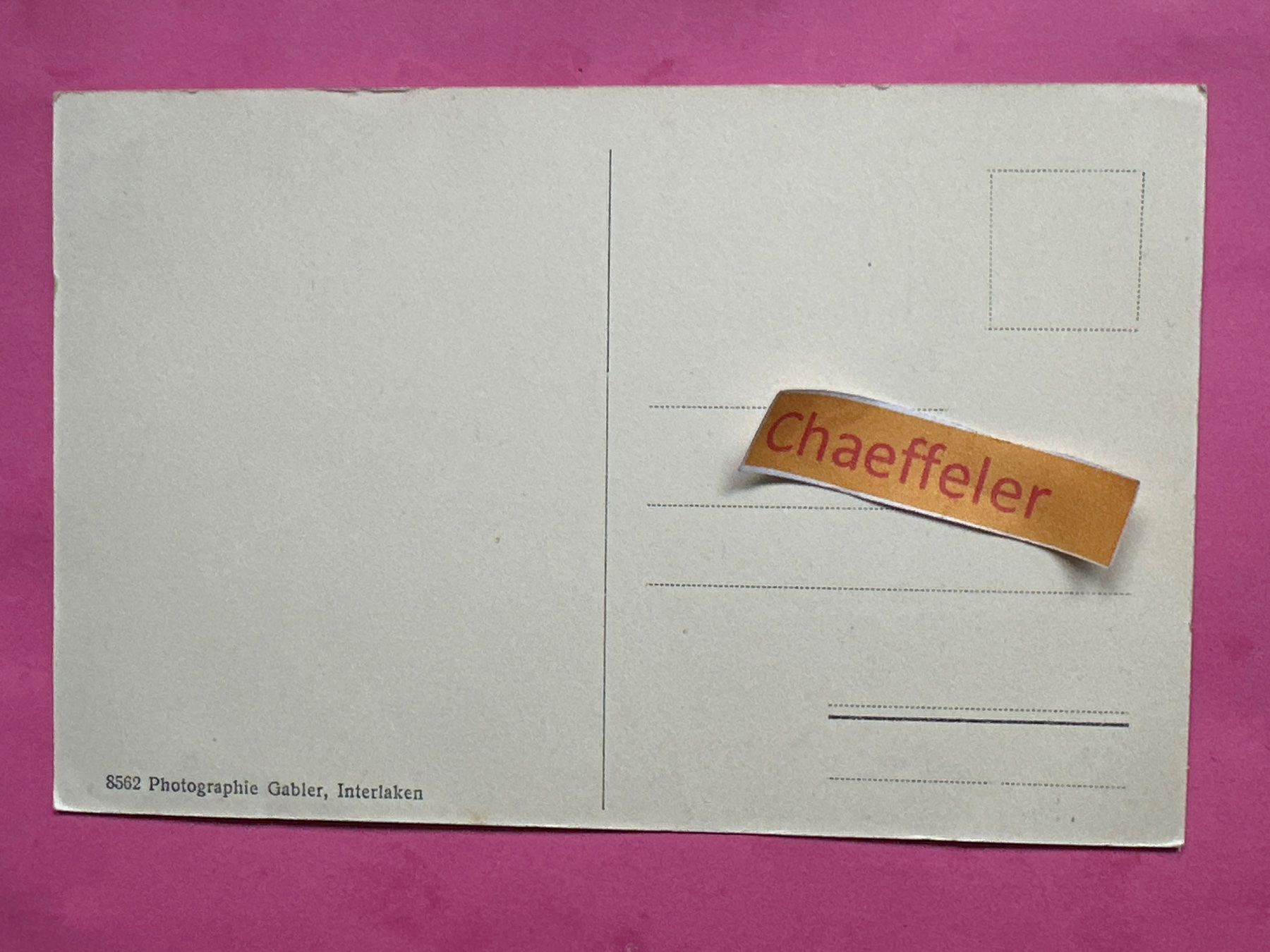 Cartoline postali: Interlaken.   Altes Bauernhaus – Usato da Zürich venduto da Chaeffeler 1
